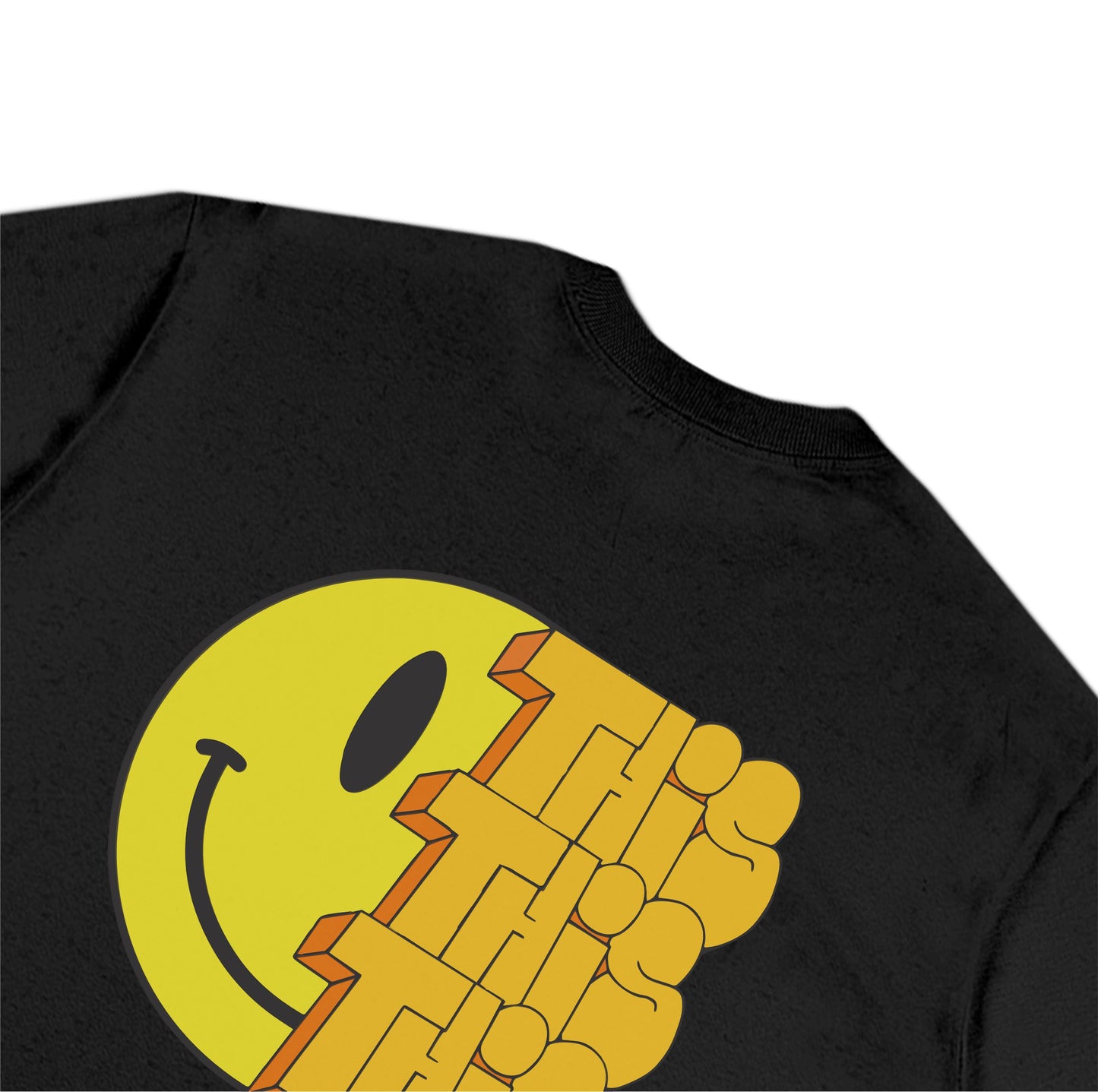 CAMISETA "SMILE FACE" PRETA