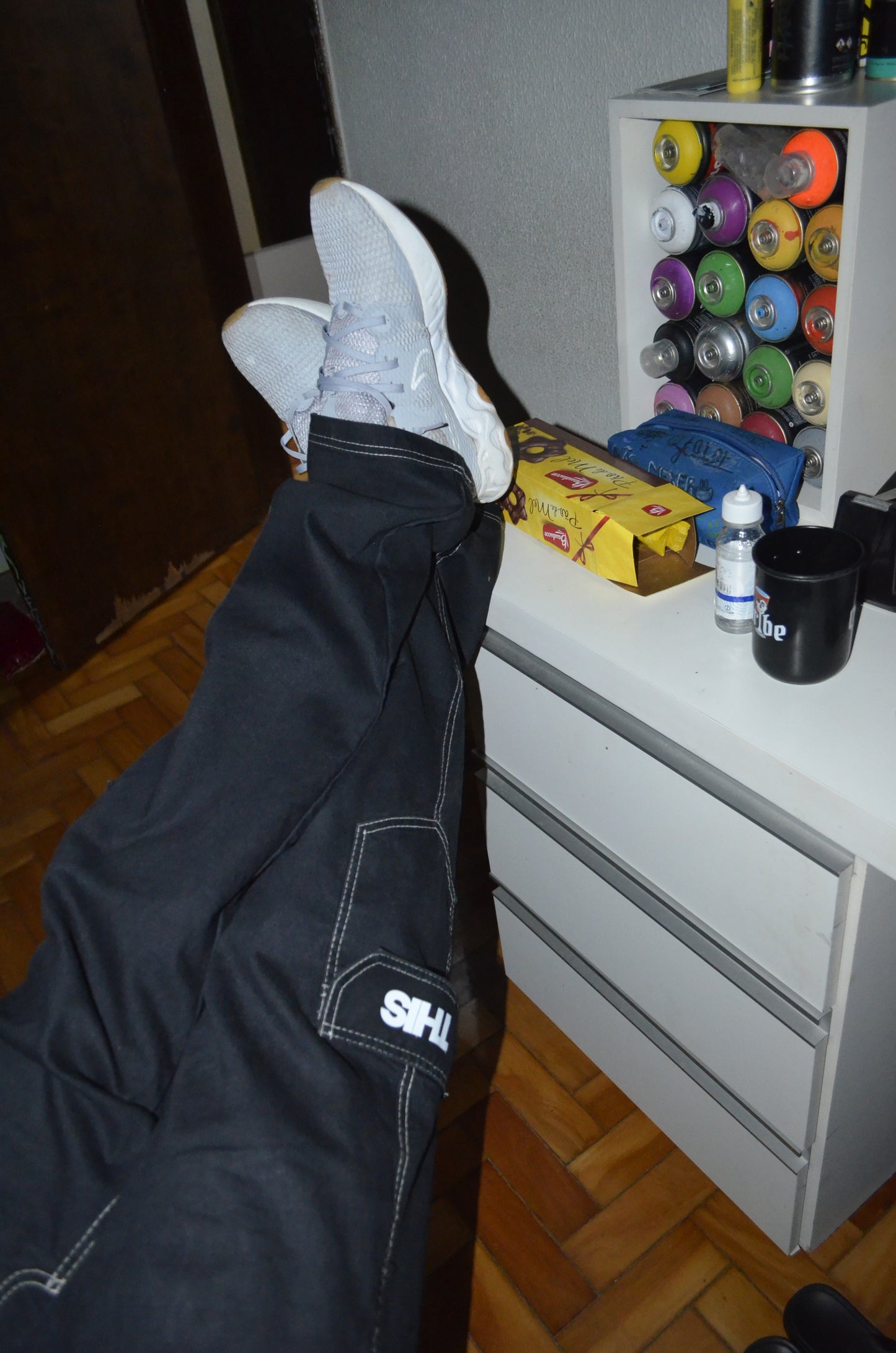 CALÇA CARGO PRETA "BASIC" THIS.COMPAANY