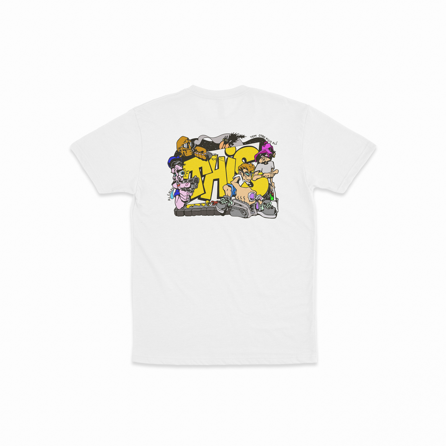 Camiseta Na Miuda Graffiti This.company Branca