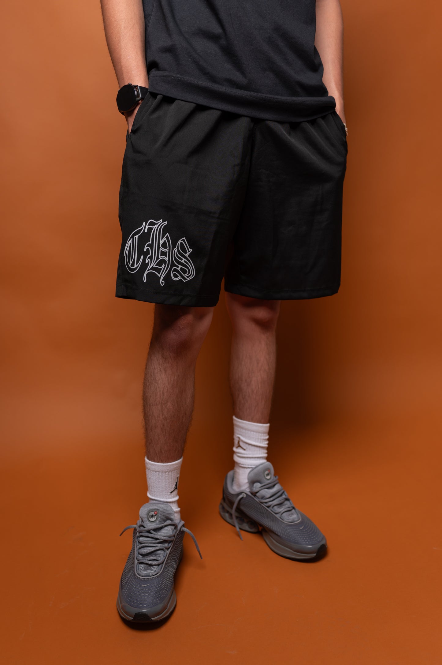 Short tectel streetwear "THS" Preto