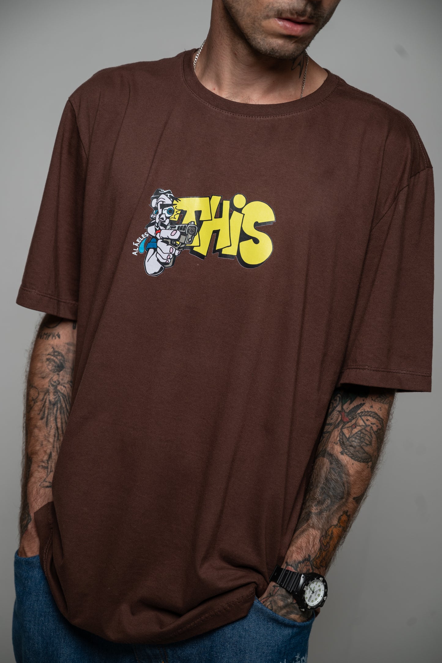 Camiseta Na Miuda This.company Marrom
