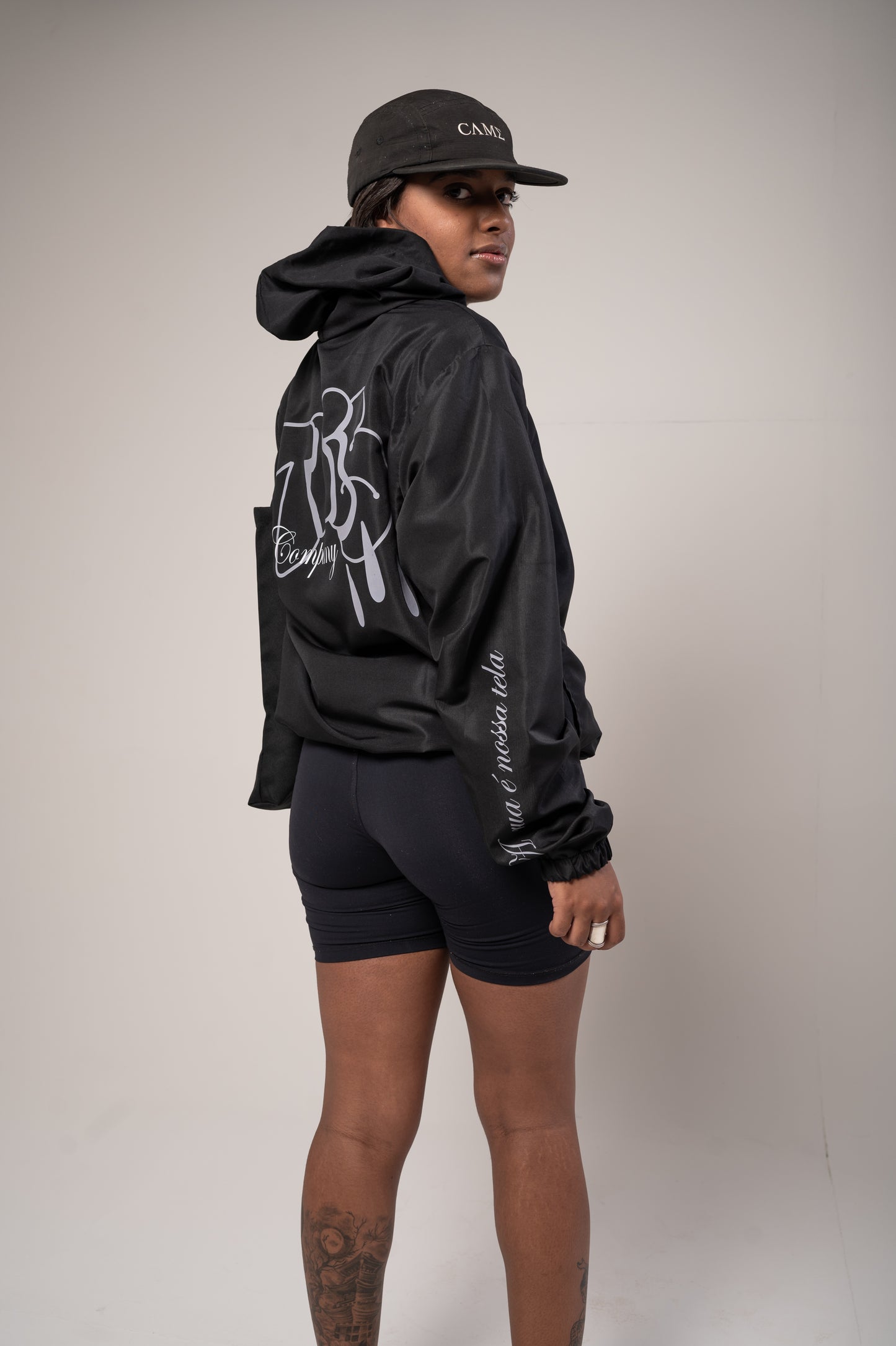 Corta Vento Preto Streetwear This.company Basic Bomb