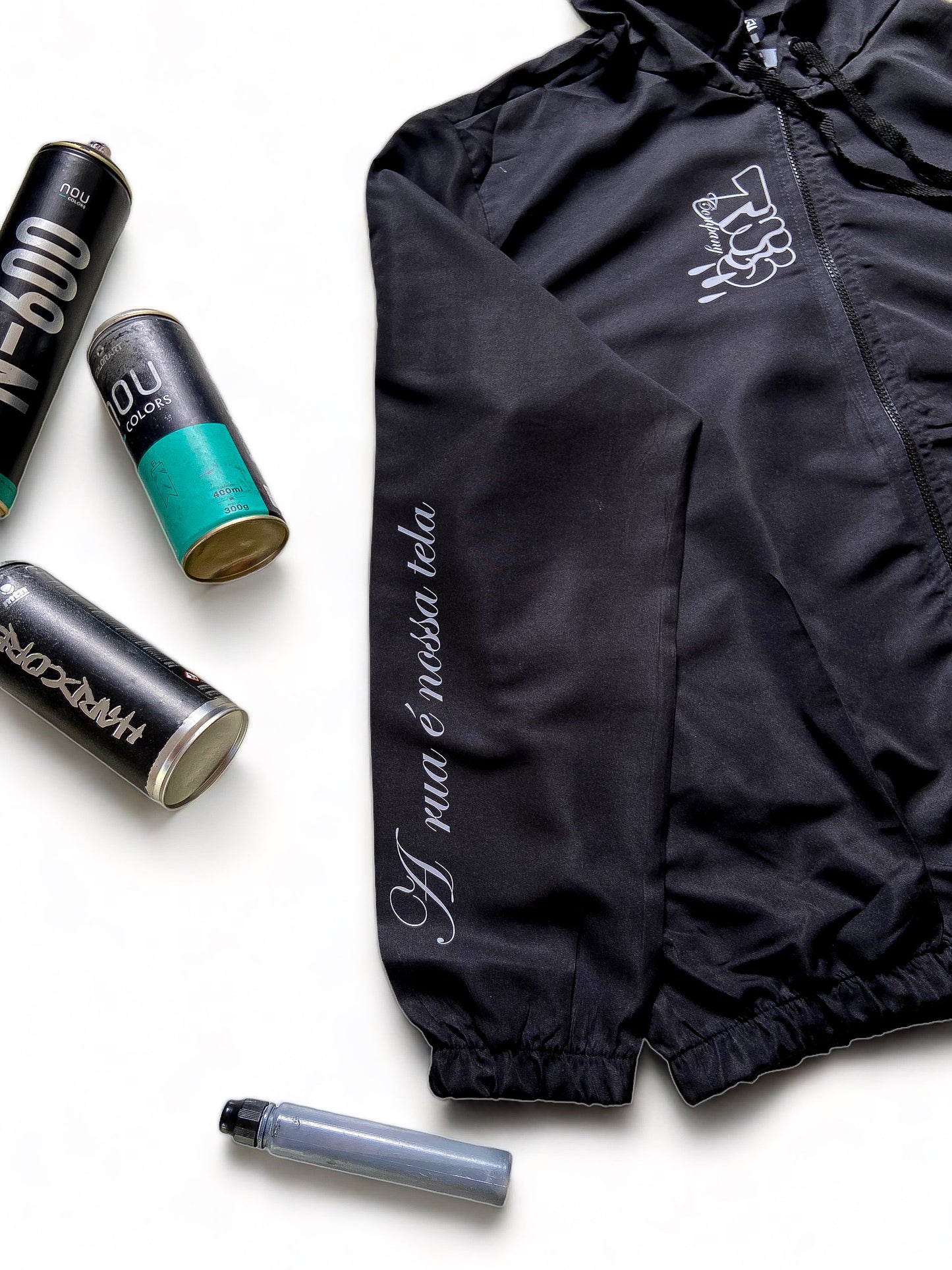 Corta Vento Preto Streetwear This.company Basic Bomb