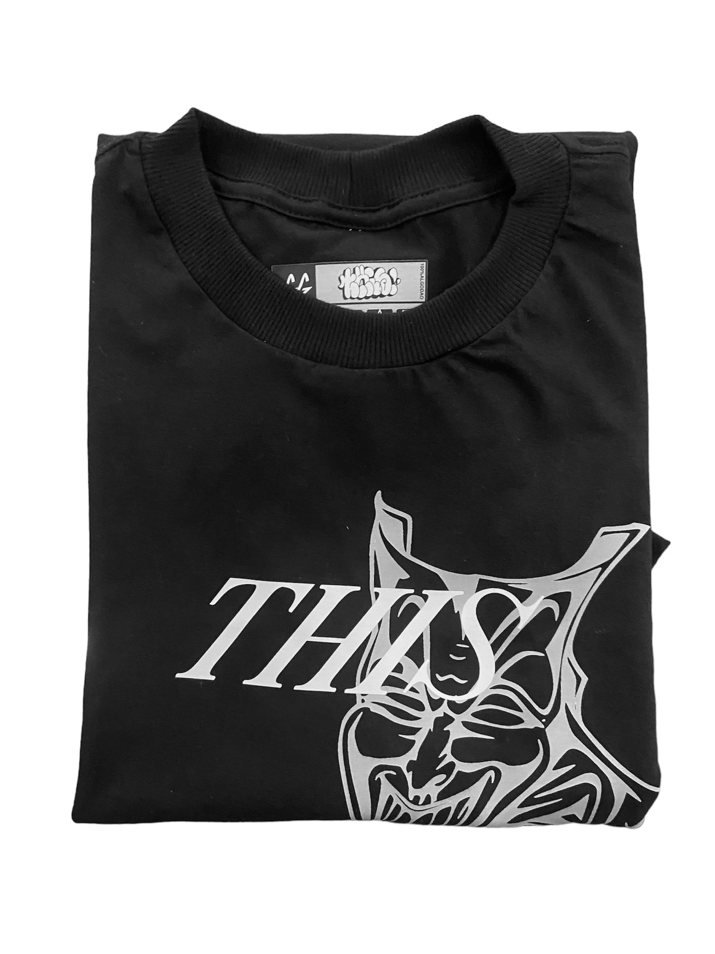 CAMISETA STREETWEAR "CRY NOW LAUGHS LATER" PRETA