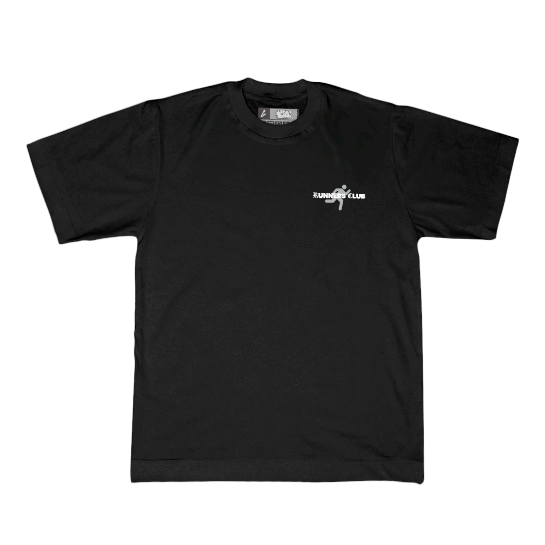 Camiseta streetwear "CITY RUNNER CLUB" PRETA